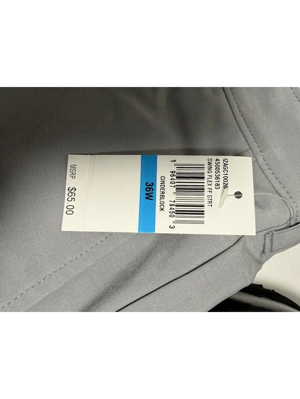 NWT Izod Golf Swingflex STRAIGHT Fit Grey Shorts-32